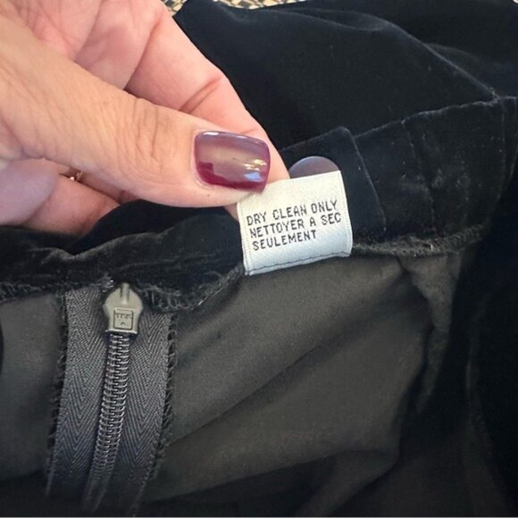 Talbots Black Velvet A-Line Maxi Skirt Size 6 Elegant Holiday Winter - Picture 9 of 10